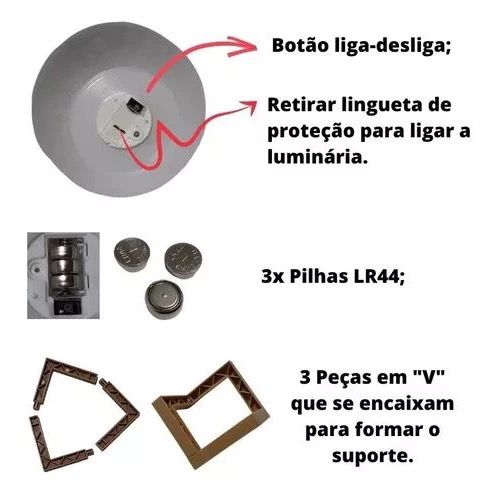 Luminário de Lua com suporte